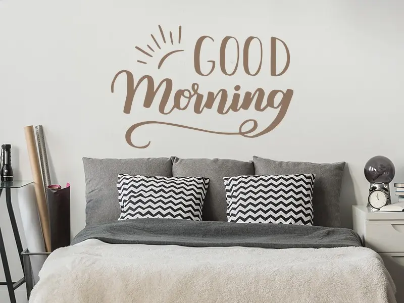 Sticker mural Good Morning 2 résultat en situation