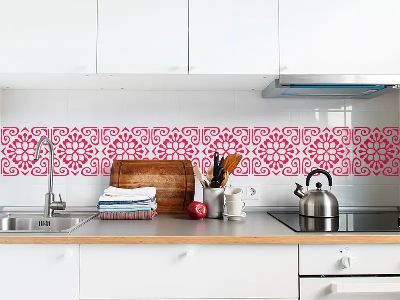 Sticker mural Frises Orientales - Baroques Frise Mandala résultat en situation Sticker Frise Mandala