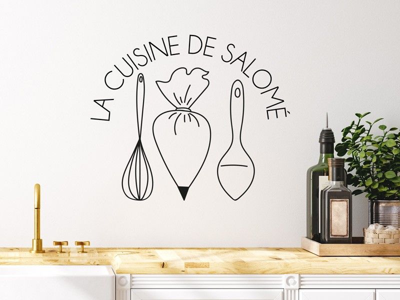 Autocolante de parede Pastelaria com texto personalizado