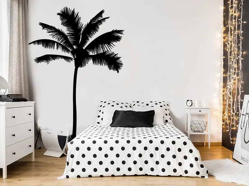 Sticker mural Arbre Palmier résultat en situation Sticker mural Arbre Palmier résultat en situation