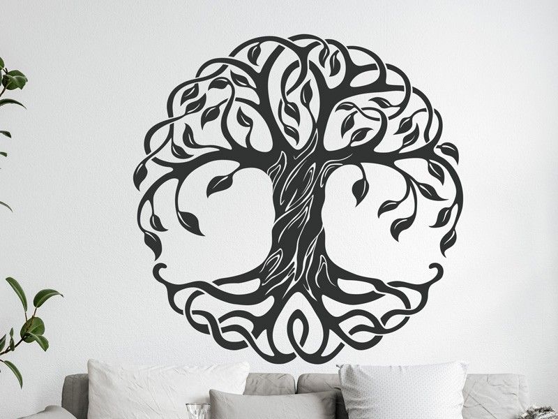 Autocolante de parede Árvore da Vida Mandala Celta