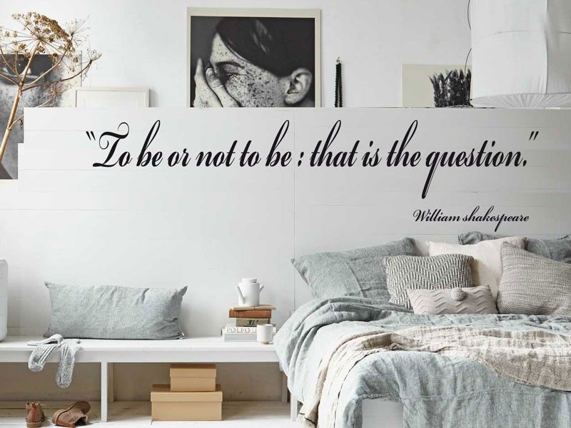 Autocolante de parede To be or not to be Shakespeare