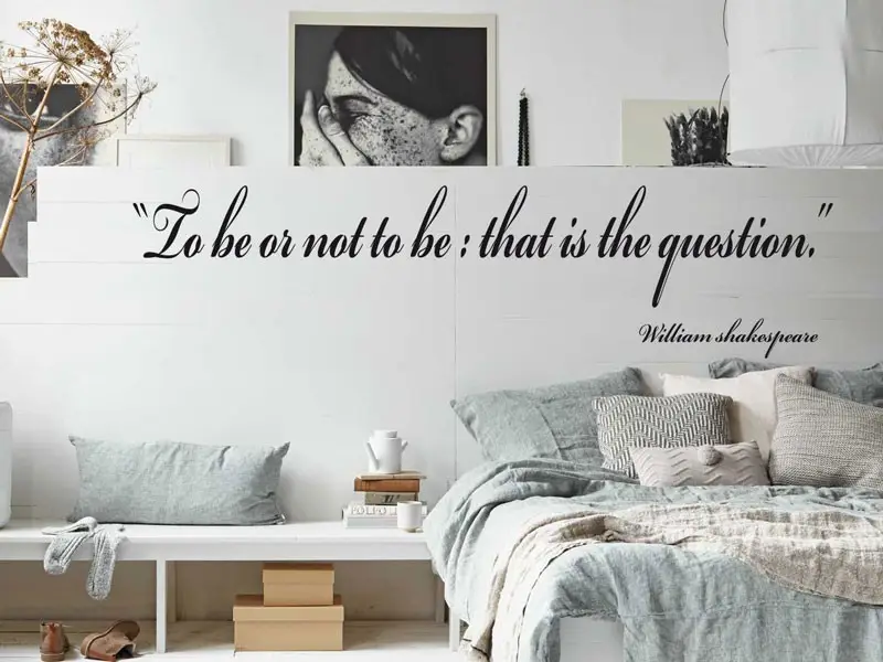 Autocolante de parede To be or not to be Shakespeare Autocolante de parede To be or not to be Shakespeare