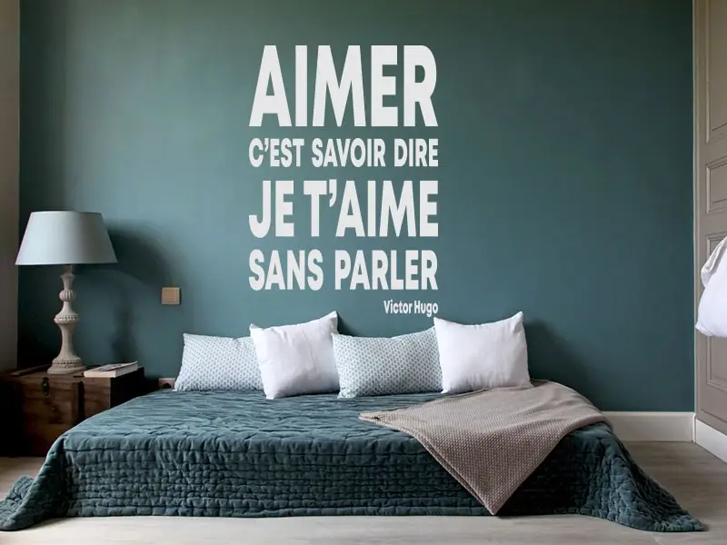 Autocolante de parede Citation Aimer de Victor Hugo Autocolante de parede Citation Aimer de Victor Hugo