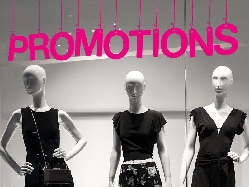 Autocolante para montra Promotions Lettres Suspendues