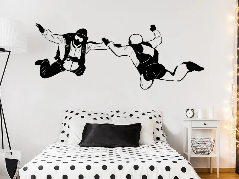 Sticker mural Autres Sports Parachutistes résultat en situation Sticker Parachutistes