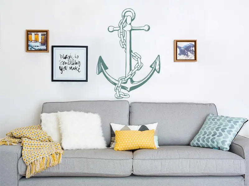 Sticker mural Mers et Océans Ancre résultat en situation Sticker Ancre