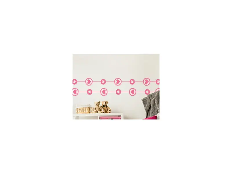Sticker Frise Coeurs