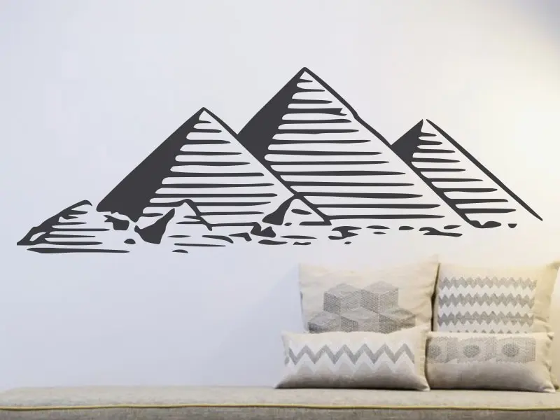 Sticker mural Paysages & Skylines Pyramides de Gizeh résultat en situation gros plan Sticker Pyramides de Gizeh