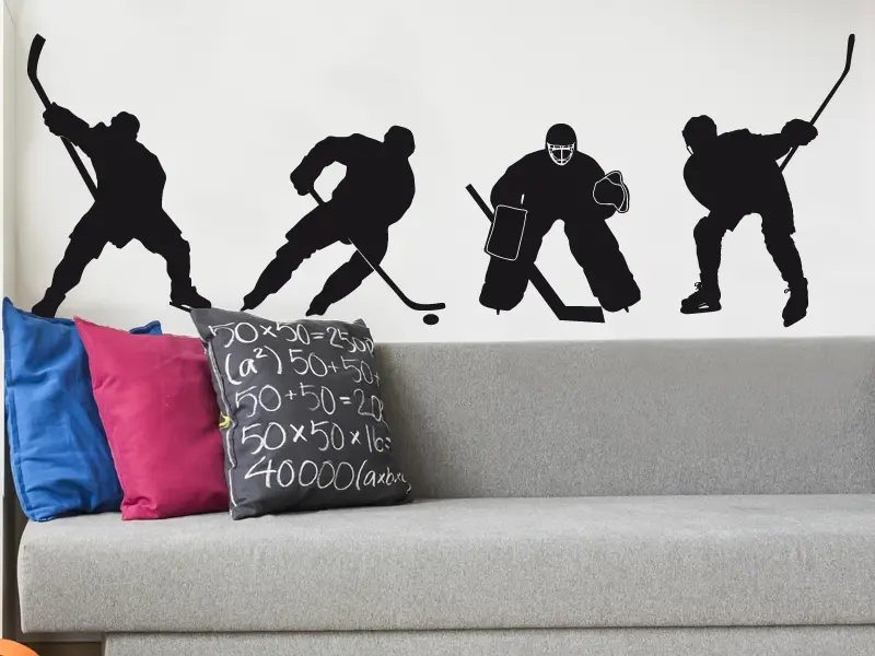 Autocolante de parede Pack Hockey Patins Autocolante de parede Pack Hockey Patins