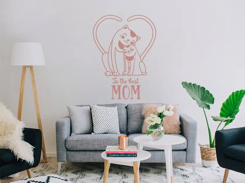 Sticker mural Autres événements Maman To The Best Mom 2 résultat en situation Sticker Maman To The Best Mom 2