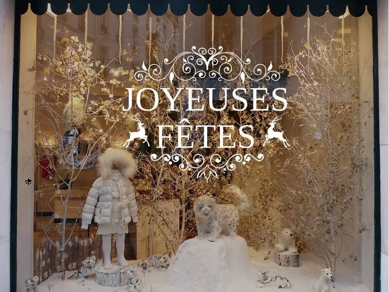 Sticker mural Noël Ornement Texte de Noël Personnalisé résultat en situation Sticker Ornement Texte de Noël Personnalisé