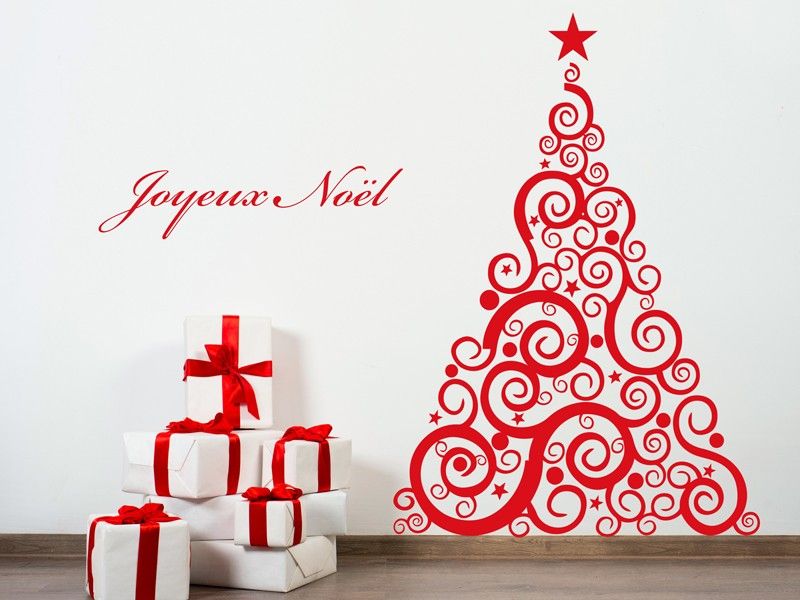 Autocolante de parede Pinheiro de Natal Barroco