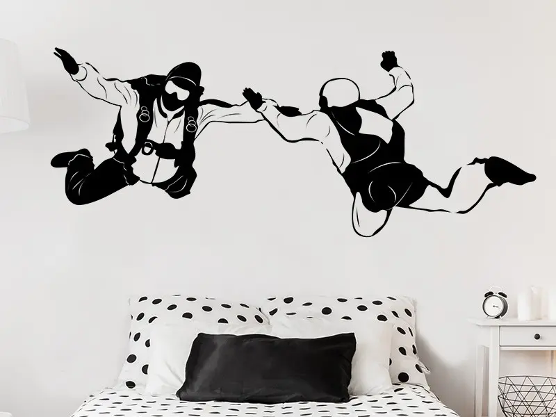 Sticker mural Autres Sports Parachutistes résultat en situation gros plan Sticker Parachutistes
