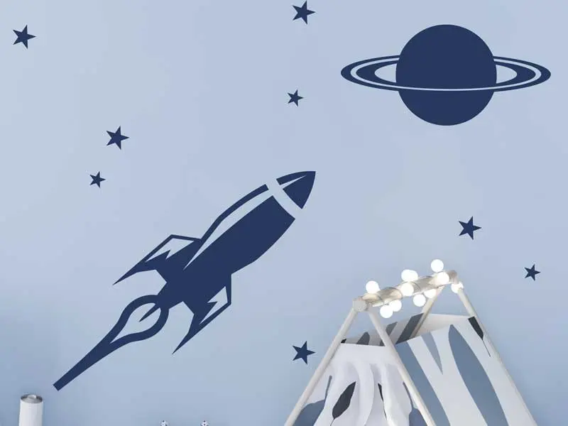 Autocolante Foguete Infantil 2 résultat en situation gros plan Autocolante Foguete Infantil 2