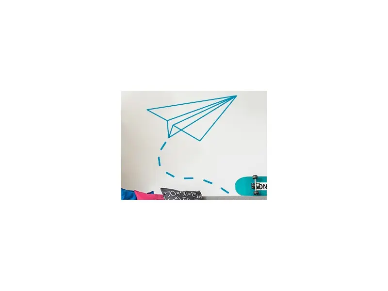 Sticker Avion de Papier Géométrique