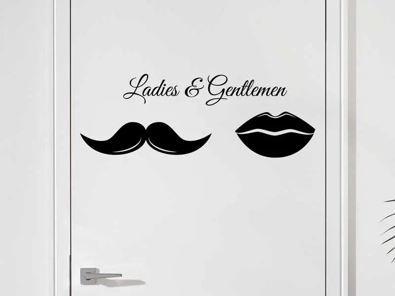 Autocolante de parede WC Ladies & Gentleman