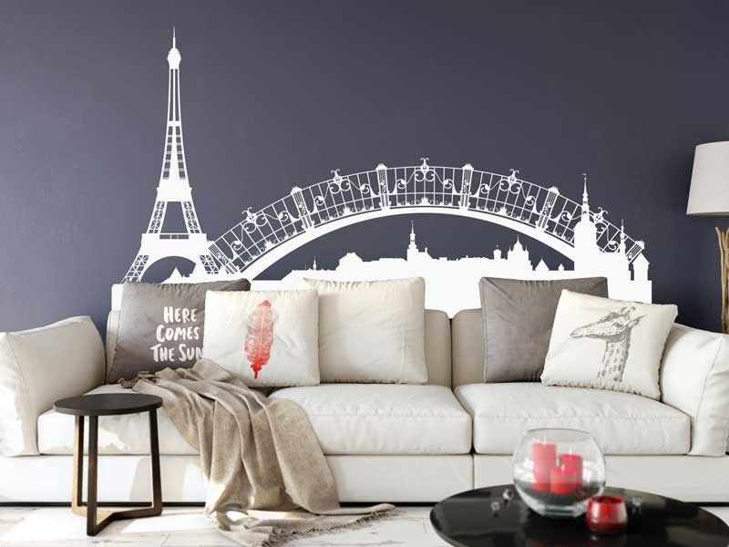 Sticker mural Paysage Paris Tour Eiffel résultat en situation