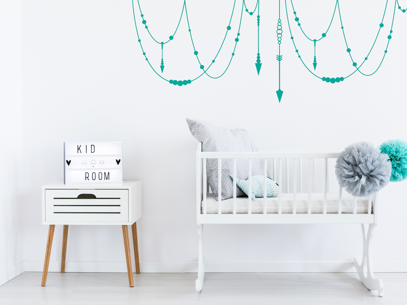 Sticker mural Suspension Boho résultat en situation