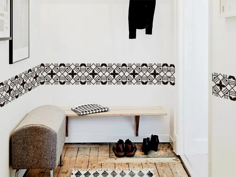 Sticker mural Frises Orientales - Baroques Frise Orientale 2 résultat en situation Sticker Frise Orientale 2