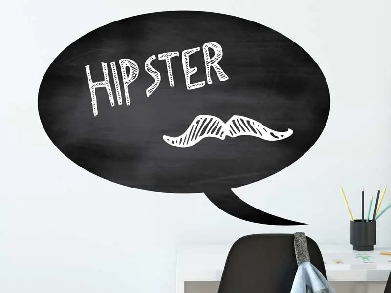 Sticker mural Stickers Ardoises Ardoise Bulle Rond résultat en situation gros plan Sticker Ardoise Bulle Rond