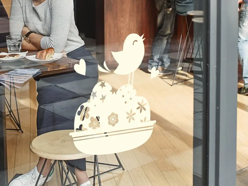 Sticker mural Pâques Oiseau de Pâques résultat en situation Sticker Oiseau de Pâques