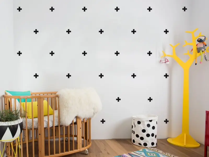 Sticker mural Pack Déco - Tendance Pack Deco Croix résultat en situation Sticker Pack Deco Croix