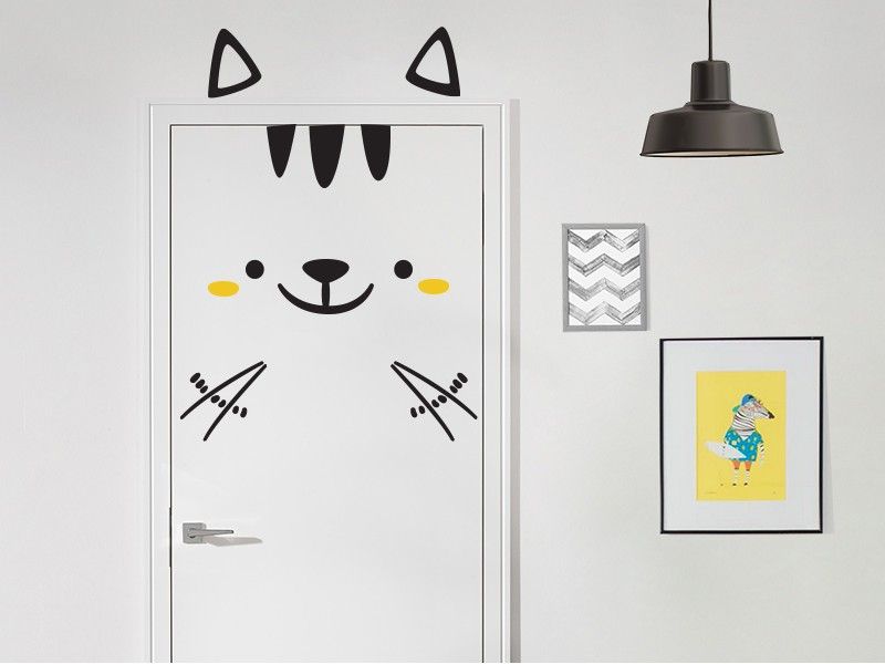 Autocolante de parede Gato na Porta