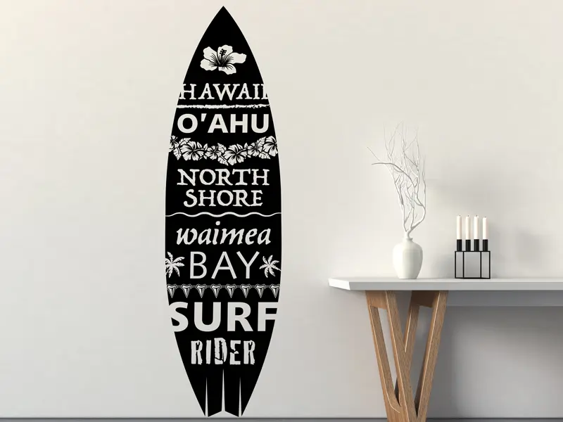 Sticker mural Planche de surf résultat en situation