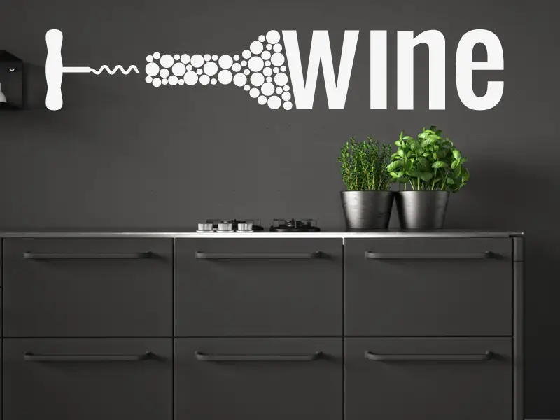 Autocolante de parede Cozinha Vinho Autocolante de parede Cozinha Vinho