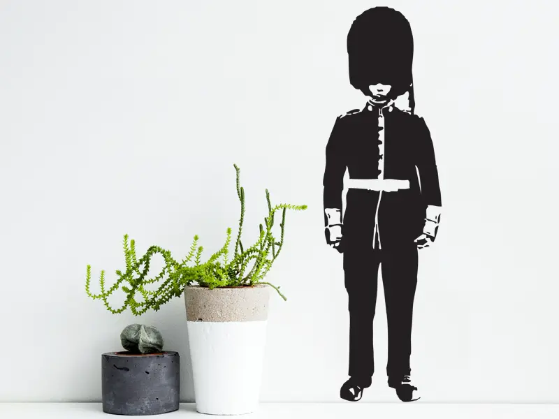 Sticker mural Silhouettes Garde Anglais résultat en situation Sticker Garde Anglais