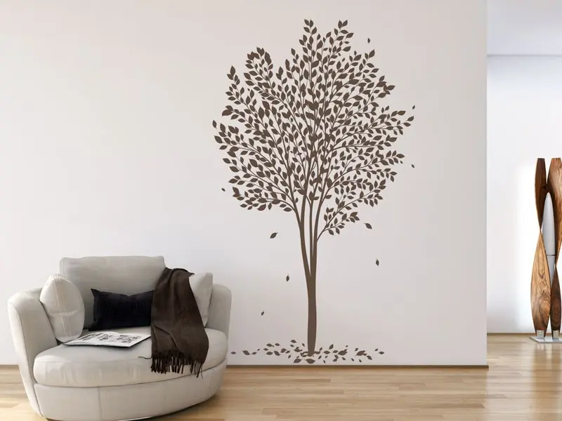 Sticker mural Stickers Arbres Arbre d'Automne résultat en situation gros plan Sticker Arbre d'Automne