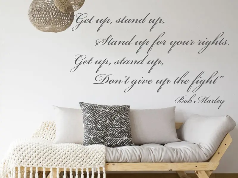 Sticker mural Motivation Get up, Stand up... résultat en situation Sticker Get up, Stand up...