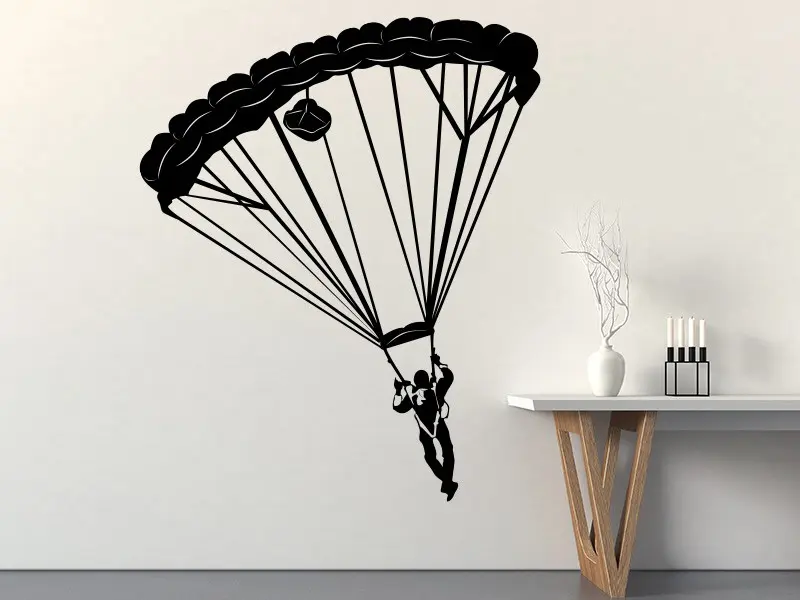 Sticker mural Autres Sports Parachutiste 2 résultat en situation Sticker Parachutiste 2