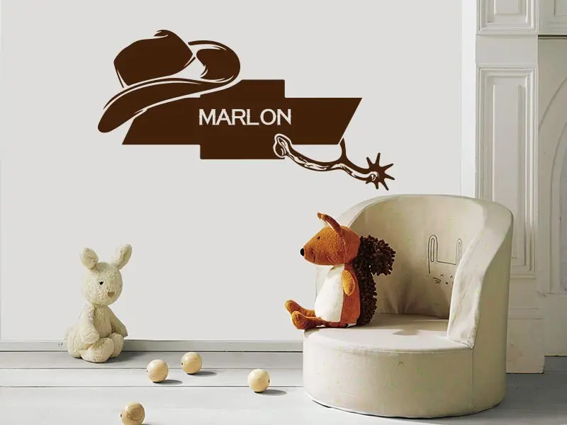 Sticker mural Chevaliers / Cowboys / Héros Cowboy Sherif résultat en situation Sticker Cowboy Sherif