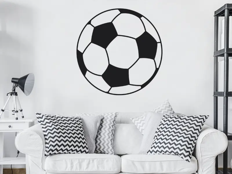 Sticker mural Football Ballon de Foot résultat en situation Sticker Ballon de Foot
