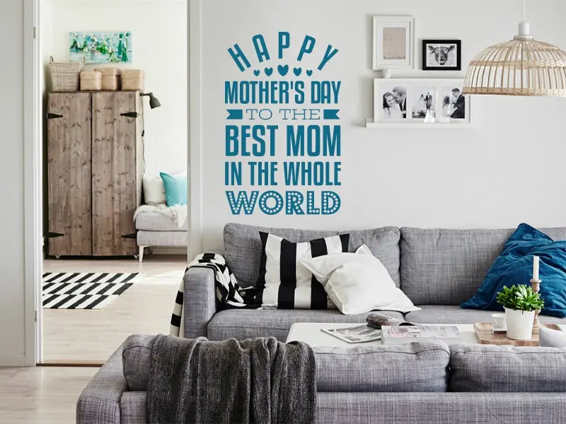 Sticker mural Autres événements Happy Mother's Day 3 résultat en situation Sticker Happy Mother's Day 3