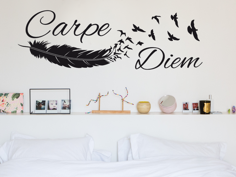 Sticker mural Carpe Diem résultat en situation