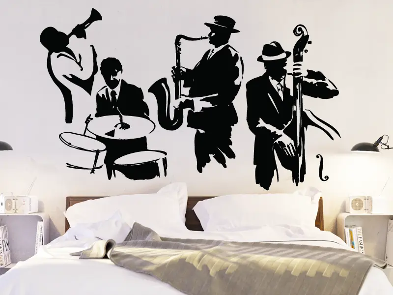 Sticker mural Jazz résultat en situation