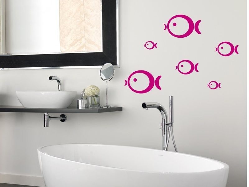 Sticker mural Pack Poissons résultat en situation