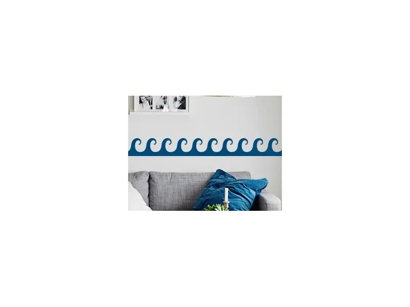 Autocolante de parede Faixa Ondas Mar