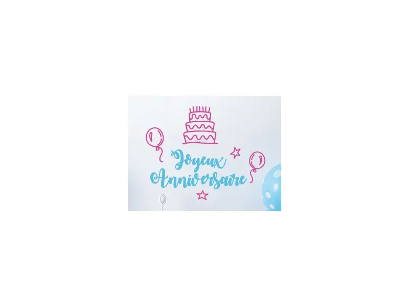 Sticker mural Autres événements Fête Personnalisée résultat en situation gros plan Sticker Fête Personnalisée
