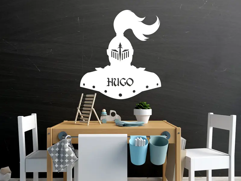 Sticker mural Chevaliers / Cowboys / Héros Buste Chevalier résultat en situation Sticker Buste Chevalier