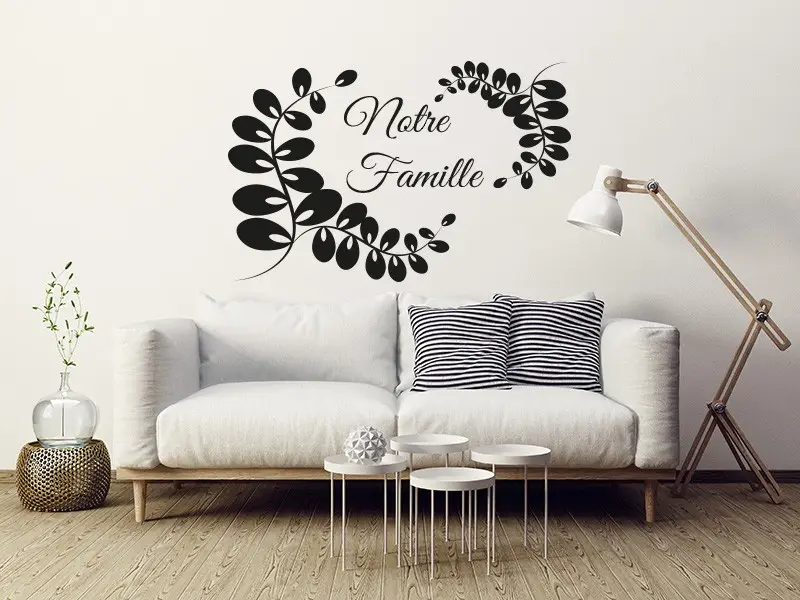 Autocolante de parede Floral Texto personalizado 5 Autocolante de parede Floral Texto personalizado 5