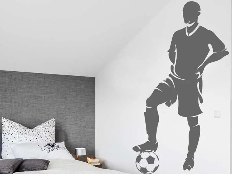 Sticker mural Football Joueur de Foot 5 résultat en situation gros plan Sticker Joueur de Foot 5