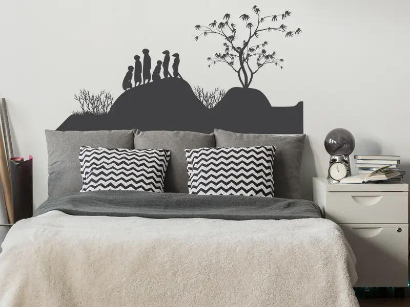 Autocolante de parede Paisagem Suricatas