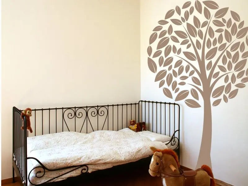 Sticker mural Stickers Arbres Arbre Boule résultat en situation Sticker Arbre Boule