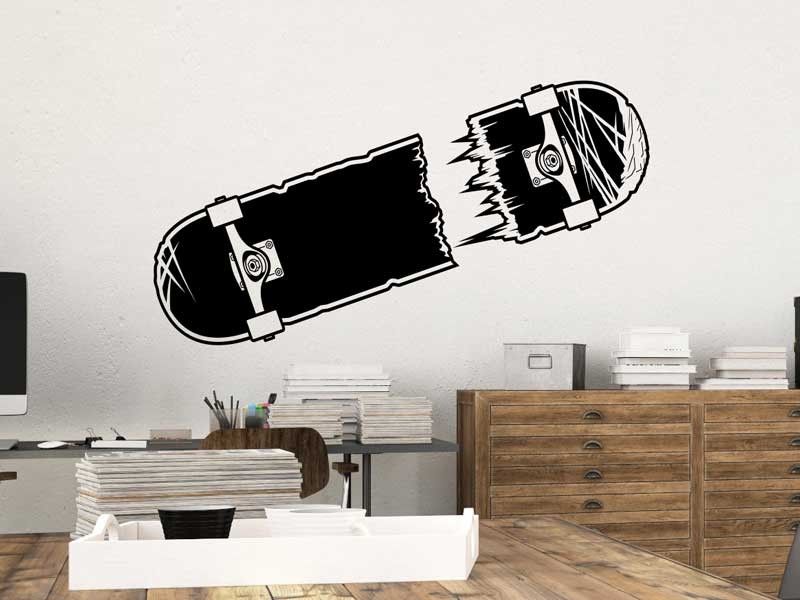 Sticker mural Skateboard 2 résultat en situation