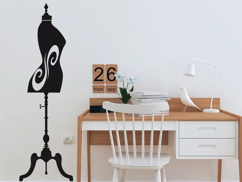 Sticker mural Meubles Mannequin Couture 2 résultat en situation Sticker Mannequin Couture 2