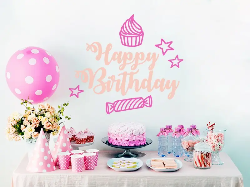 Autocolante de parede Festa Personalizada 2